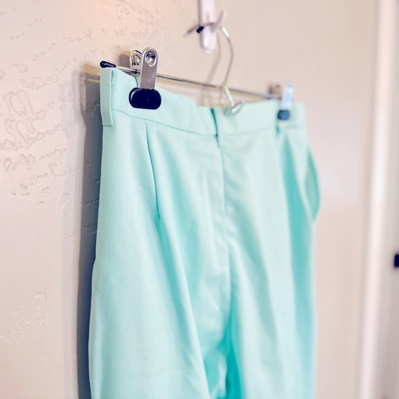 City Chic Vintage High Trouser Waist Pleated Dress Pant Sky Blue Teal SZ… - Picture 8 of 16